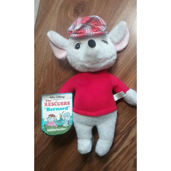 1977 The Rescuers Bernard Mouse Plush Knickerbocker Walt Disney Org. Tag - Picture 2 of 13